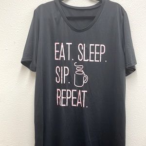 Sz 3x - Pajama Dress/Shirt - Black